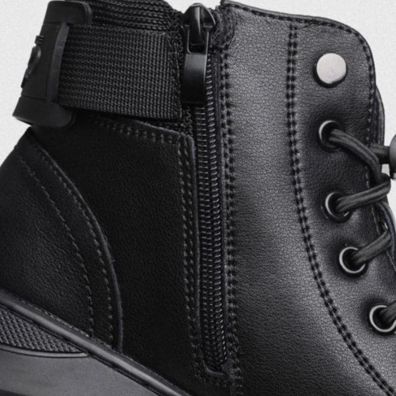 Brogan™ - Black Warm Leather Boots