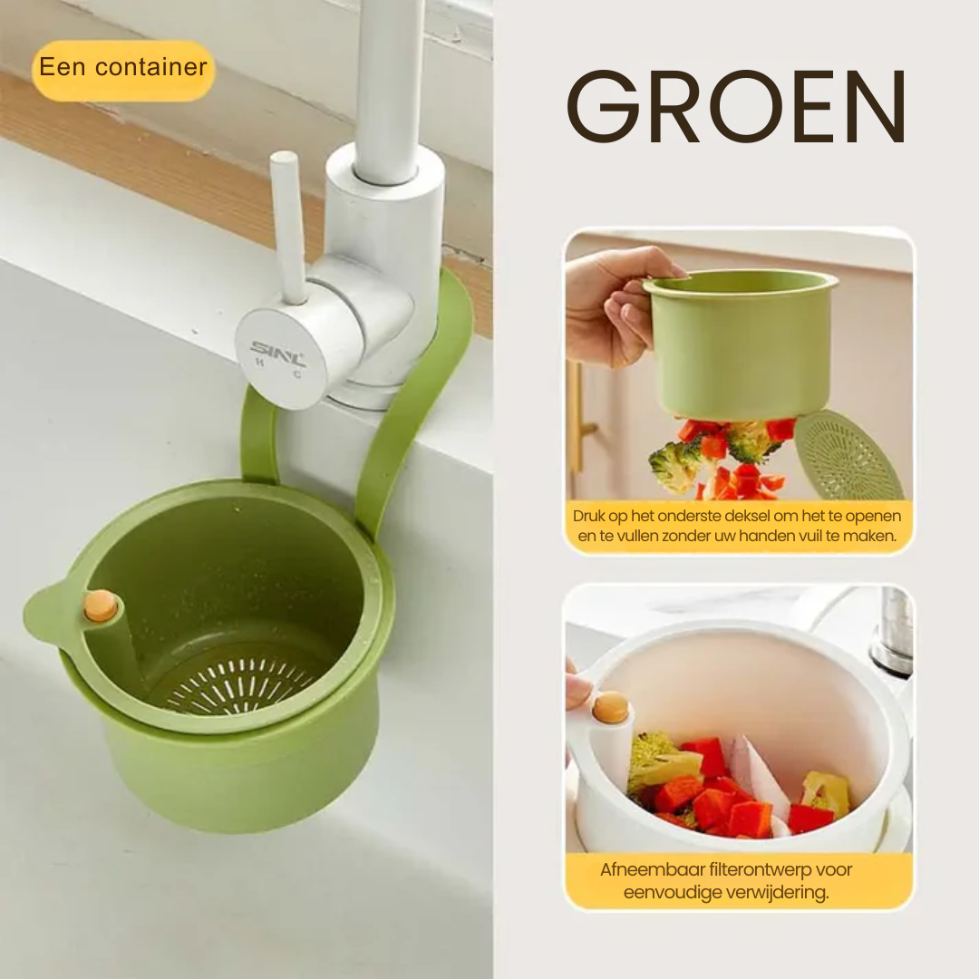 FlowEase™ Compact Drying Basket – Catches Food Scraps Fast To Prevent Drain Blockages Easily