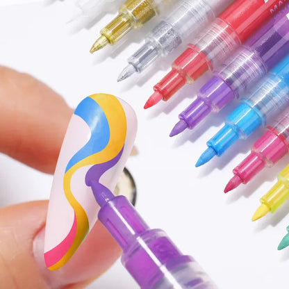 Nailpen™ - Vibrant Waterproof Graffiti Pen Set – 12 Colors for Creative Artists