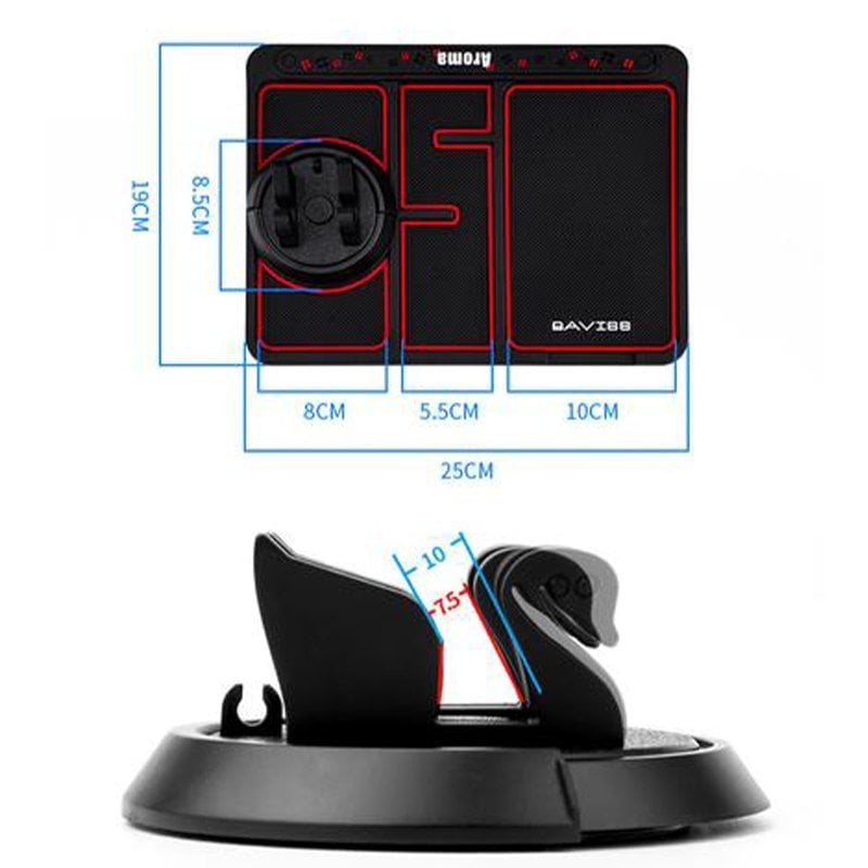 GripMatic™ – Ensures your phone stays secure, preventing sliding and distractions while Driving