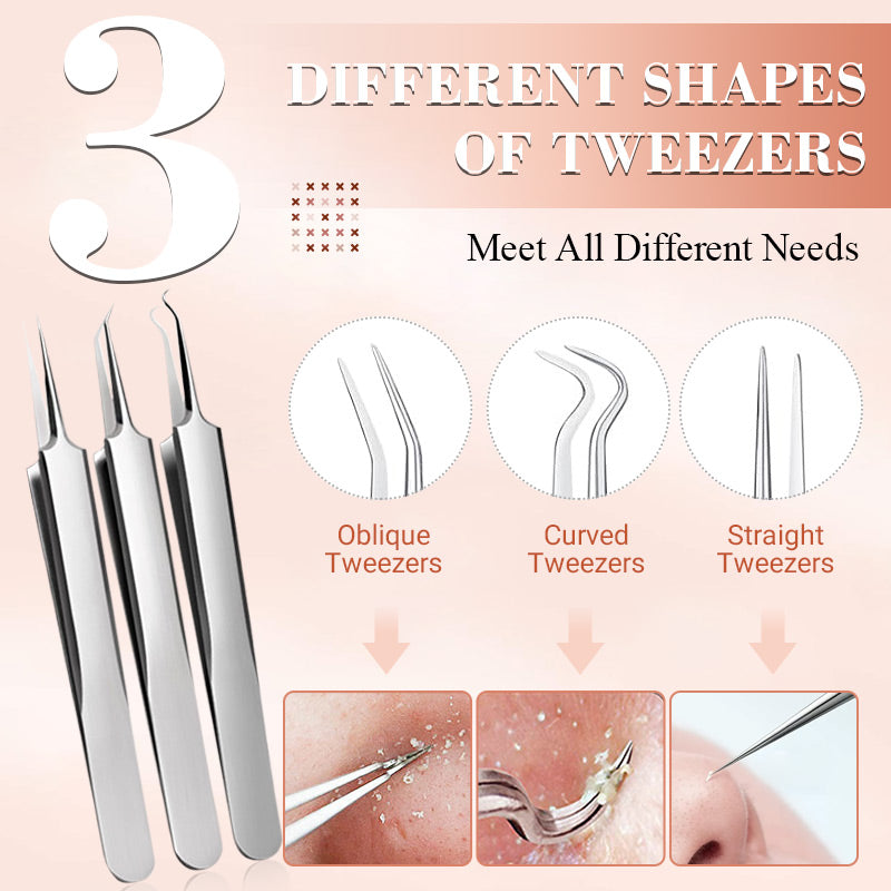 DermaTool™ – Stainless Steel Blackhead Removal Tool Set