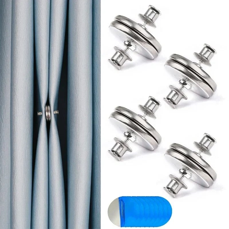 MagnaClasp™ — Curtain Clamps for Secure Closure for Complete Darkness, Privacy, and Silence (4 Pieces)