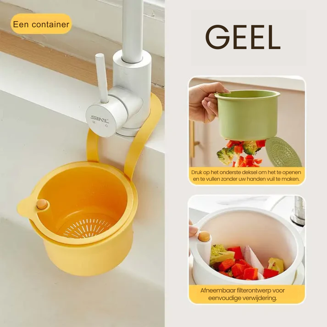 FlowEase™ Compact Drying Basket – Catches Food Scraps Fast To Prevent Drain Blockages Easily