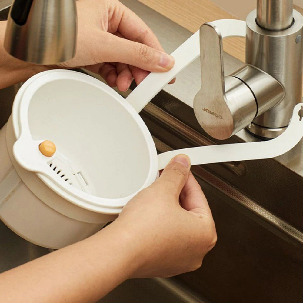 FlowEase™ Compact Drying Basket – Catches Food Scraps Fast To Prevent Drain Blockages Easily