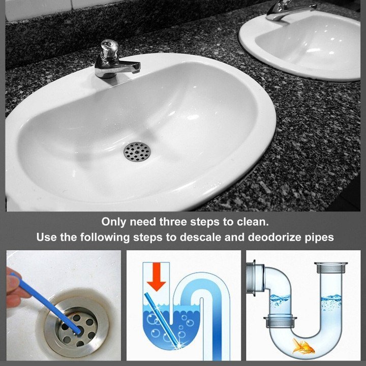 1+1 FREE | 12/set Pipe Cleaning Sticks™ — Effortless Monthly Pipe Cleaning for a Fresh, Clog-Free Home