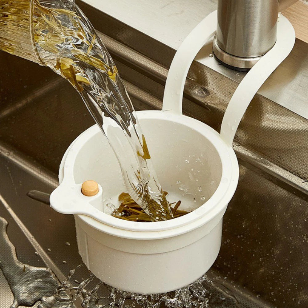 FlowEase™ Compact Drying Basket – Catches Food Scraps Fast To Prevent Drain Blockages Easily