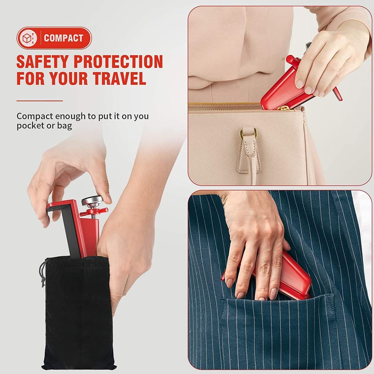 GuardianGrip™ — Instant Secure Feeling with Unbreakable Door Protection and Panic Alarm Safety