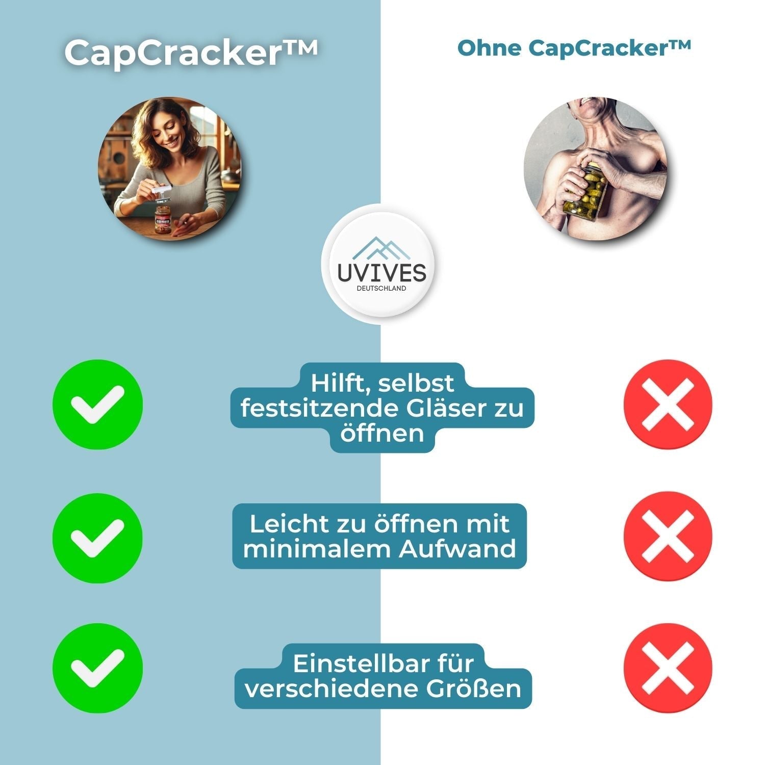 1+1 FREE | CapCracker™ Effortless Jar Opening for Hands with Reduced Pain